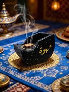 1pc Blessing-Themed Incense Burner, Exquisite Minimalist Style, Resin Craft With Arabic Inscriptions. As A Decorative Ornament, It Is Suitable For Meditation, Yoga, Home Decor, Interior Decor, Tea Room Decor, Office Decor, Hotel Decor, Festival And Party Decoration, And Also Perfect As A Gift. - Incense Burner - View 21