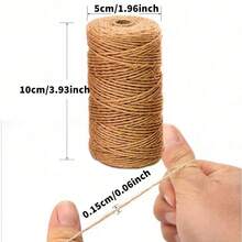 Dài 100m/20m, rộng 2mm. Dây thừng gai kiểu cổ điển này rất đa năng và phù hợp cho việc may vá, các sản phẩm từ gai tự nhiên, trang trí nhà cửa, đồ thủ công mỹ nghệ, buộc bó hoa, buộc cây cảnh, sửa chữa trụ cào móng cho mèo, tự làm đồ trang trí tiệc cưới kiểu cổ điển, treo khung ảnh, quấn chai lọ. - Nhiều màu - Xem 5
