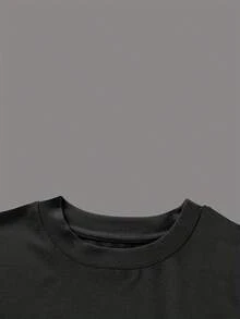 Soft, 100% Cotton Women's Short-Sleeved T-Shirt. | Casual Summer T-Shirt, Comfortable And Breathable, With A Round Neck And Letter Print. Breathable Cotton T-Shirt, Goes With Everything, Cool And Comfortable. - 黑色 - 查看 3