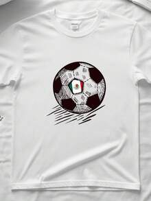 Camiseta de Fútbol con Bandera Mexicana, Camiseta para Amantes del Deporte y Futbolistas, Camiseta de Fútbol con Bandera de México 2026 - Negro - Ver 6