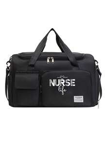 Túi du lịch cỡ lớn in hình NURSE LIFE, nhiều ngăn, tiện dụng cho việc đi làm hàng ngày và các chuyến công tác. - Nhiều màu - Xem 13