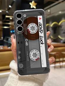打孔直邊黑色卡帶 C60 相機底片風格噴漆防摔手機殼，適用於 iPhone 系列 - 彩色 - 查看 3