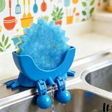 2-In-1 Cute Sponge Holder With Drainage Function, Soap Dish, 3D Printed In Multiple Colors, Creative Design, Bathroom/Kitchen Sink Organizer Tray, Decorative Accessory For Home & Bathroom - 12.5*7*5cm - View 6