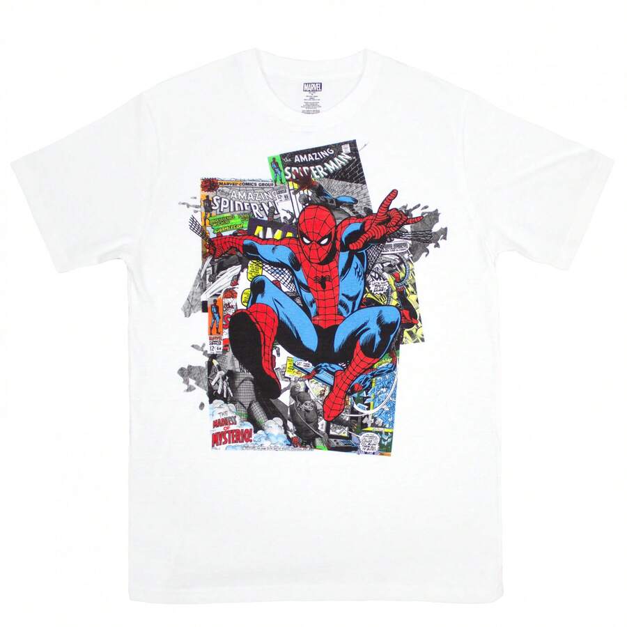 The Amazing Spider-Man Vintage Collage T-Shirt - trắng - Xem 1