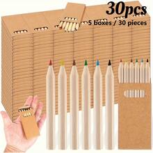 8.89cm Mini Colored Pencil Set, 6 Colors, Pre-Sharpened Wooden Pencils, Ideal For Art Projects, Crafts, Education, Drawing, Classroom Activities And Art Tools - Multicolor - View 4
