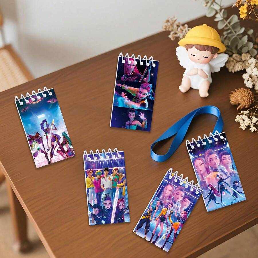 10 cuốn sổ tay mini xoắn ốc K-Pop, 10 cuốn sổ tay bỏ túi xoắn ốc, sổ tay nhỏ chủ đề Anime, thích hợp làm quà tặng cho trẻ em, thanh thiếu niên và người hâm mộ K-Pop (Mẫu ngẫu nhiên) - Nhiều màu - Xem 1