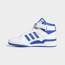 Sepatu Sneakers Adidas FORUM MID Classic Mid-Top Putih - Blue and White - View 9