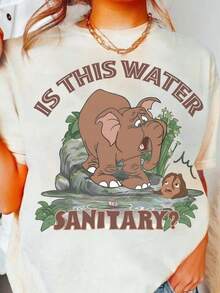 Tarzn Es Este Elefante Tantor Sanitario de Agua H1ant S1Hirt, Familia de Coincidencia de Tierra S1Hirt, Magic KingG1Dom, Familia VaC1Action TR1ip T1EE - Blanco - Ver 2