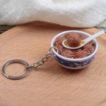 1pc/2pcs Realistic Food Bowl & Noodle Keychain, Creative Mini Food Toy Pendant, Unique Bag Charm & Small Gift - Multicolor - View 15