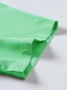 Men's Solid Color Business Casual Short Sleeve Shirt - Mint Green - View 6