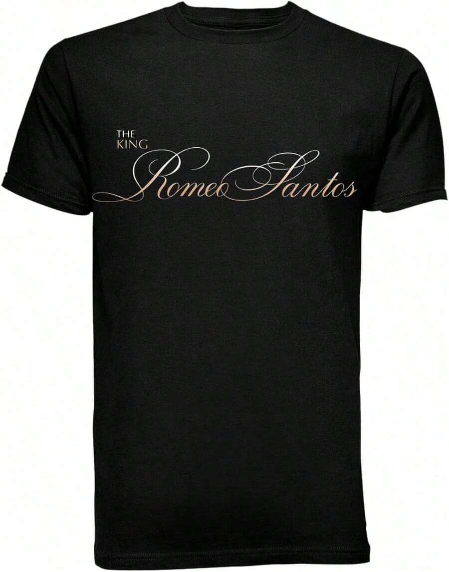 Playera T-shirt GRUPO AVENTUR-AA -Romeo Santo-os 02 impresión Frente - Cuello Redondo - Hombre o Mujer con impresión DTG Full Color - 80 ciclos de lavado,Para Hombre y Mujer - Negro - Ver 1
