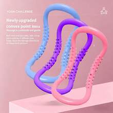 Set de 7 piezas multifuncional para fitness en casa y yoga, banda de resistencia en forma de 8, anillo de yoga para estiramiento, banda de resistencia para adelgazar, banda de estiramiento de yoga, colchoneta de soporte, equipo de fitness para modelar el Body, equipo deportivo completo para entrenamiento de Pilates en casa. - Rosa - Ver 9