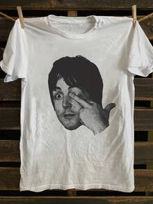 Unisex T-Shirt With Fun Design - A White T-Shirt With A Black Design, Perfect For Casual Outings And Festive Occasions - Versatile Garment For Adults, Suitable For Any Time, An Ideal Short Sleeve T-Shirt For Home, Daily Wear, Parties And Travel - Perfect As A Gift For Friends Or Family. - 白色 - 查看 1