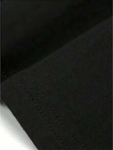 1 pieza de camiseta de algodón suave para hombre |   Versión holgada para el Día de la Madre/Tallas S-Xxl, cuello redondo, opción ideal para San Valentín, Año Nuevo, Día del Padre, Navidad/Halloween, Día de Acción de Gracias, regalos de Navidad, para familiares y amigos de hombres y mujeres, 180g 100% algodón. - Negro - Ver 2