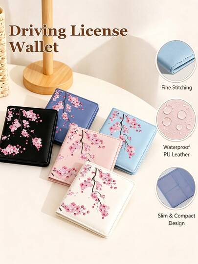 1pc Portable Car File Storage Bag, Suitable For Storing Vehicle Registration And Insurance Cards. It Can Hold Driver's License, Vehicle Registration, ID Card, Travel Accessories, Passport Holder, Coins. An Ideal Choice For Car, Truck, Motorcycle And Trailer Owners To Organize Items Inside The Vehicle.