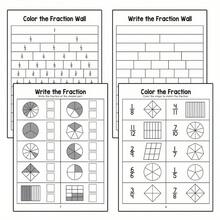 32 páginas Libro de ejercicios de fracciones matemáticas, libro de ejercicios para niños, materiales de aprendizaje de matemáticas, adecuado para el aprendizaje en el hogar y en el aula, ayuda de aprendizaje - Multicolor - Ver 9
