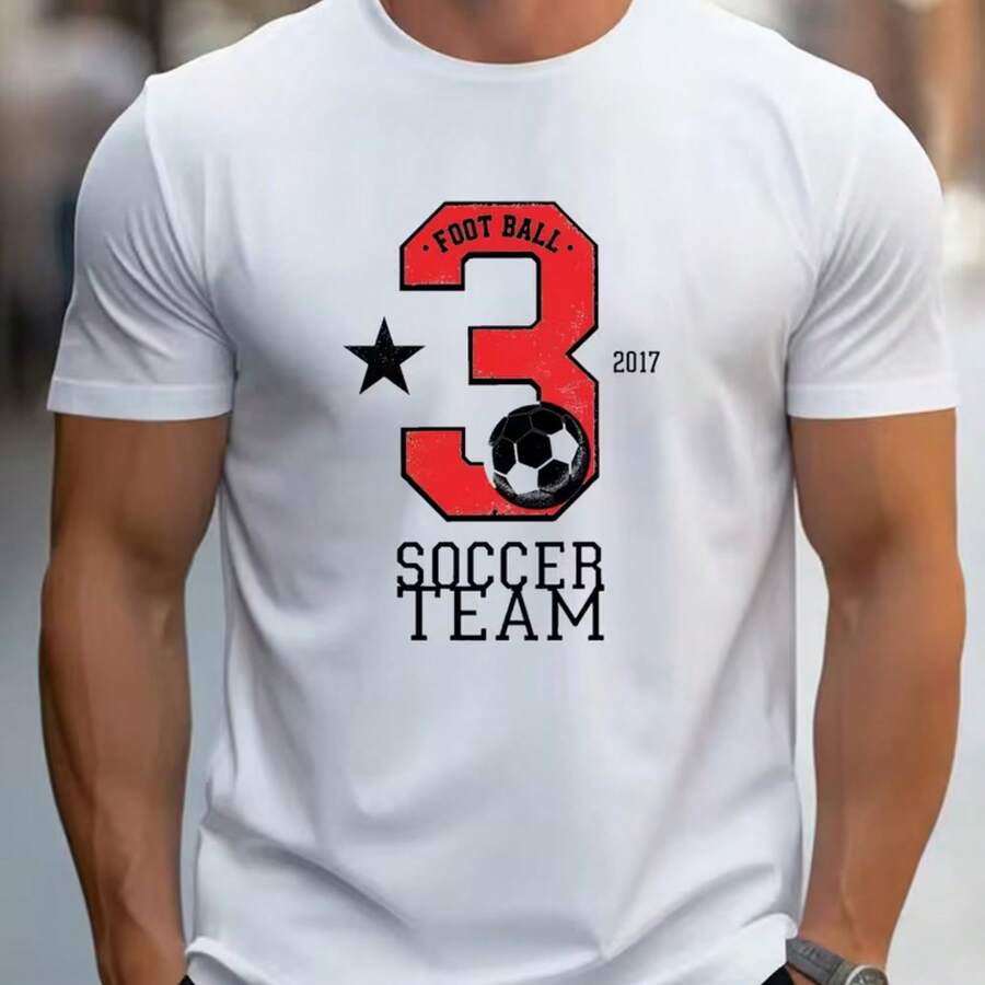 Printed T-Shirt For Men And Women - 白色 - 查看 1