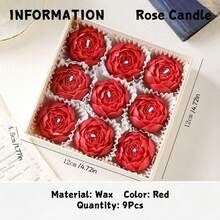 9pcs/Box Set, New Rose Scented Candles, Handmade Soy Wax Fragrance Candles, Smokeless Candles, Birthday Gift, Housewarming Gift, Rose Candles, Mini Candles, For Home Decor, Room Decor, Dining Table Decor, Holidays, Party Decorations, Lovely Decoration, Wedding, Valentine's Day Gift, Birthday Present, Christmas Decorations, Christmas Decor, Christmas Gifts, Room Decor (1 Box Of 9pcs, 2 Boxes Of 18pcs, 3 Random Colors) - Multiple Styles - View 13