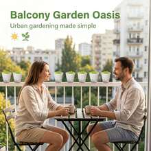 2pcs 2-Layer Soil-Free Self-Watering Planter Pots With Cotton Rope, Hydroponic Plant Pots With Auto Watering For Slouchy People - A - View 3
