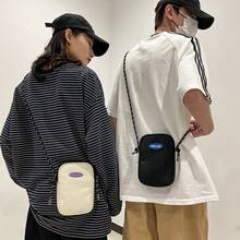 Tas Ponsel Mini Selempang Pria Bahan Oxford, Tas Bahu Kasual Tahan Air dengan Tali Kepang untuk Penggunaan Sehari-hari, Tas Kota - MultiWarna - View 6