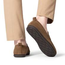 Men's Penny Loafers Suede Leather Moccasins Casual Driving Shoes Slip-On Lightweight Comfortable Shoes - màu nâu - Xem 6