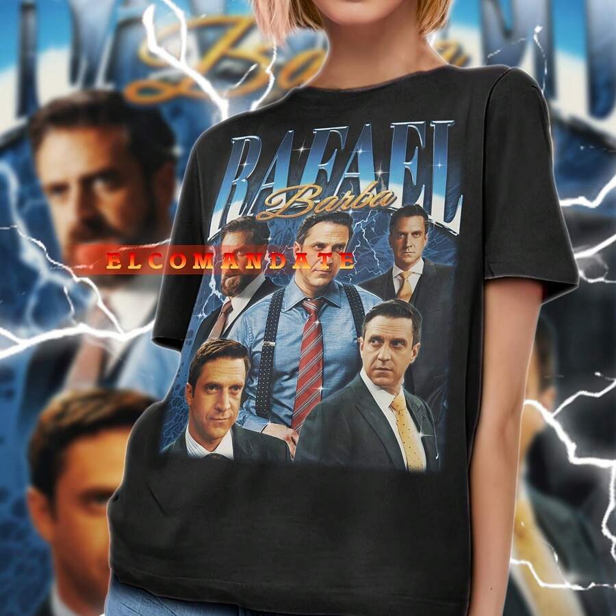 RAFAEL BARBA Shirt, Rafael Barba Vintage Shirt, Rafael Barba Retro 90s Tshirt, Rafael Barba Bootleg Tee, Rafael Barba Sweater - Black - View 1