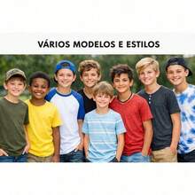 Camiseta Infantil Unissex Básica Dia das Mães Moda Casual Confortável Respirável Leve Escola Passeio Verão - Vermelho - Visão 5