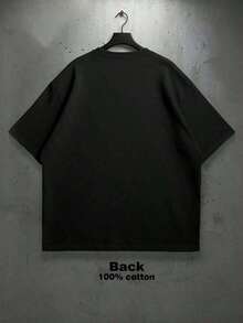 Camiseta de hombre, camiseta casual de anime DAN DA DAN con patrón de dibujo de personaje Evil Eye, 100% algodón, suave y cómoda, cuello redondo, esencial para el uso de otoño. Puede usarse como camisetas de talla grande para mujeres, regalos de Halloween, Navidad, producida y enviada localmente. Camiseta suelta, casual y versátil. Camiseta Y2k - Negro - Ver 3