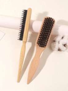 2pcs Smooth Hair Brush, Soft Bristles, Can Smooth Hairline, Create Glossy Hairstyle, Suitable For All Hair Types, Smooth Frizzy Hair, Restore Hair Luster And Texture. - Multicolor - View 3