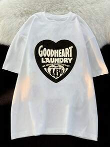 Y2k Fashion Oversize T-Shirt - 白色 - 查看 1
