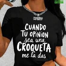 Printed T-Shirt For Men And Women - Black - View 1