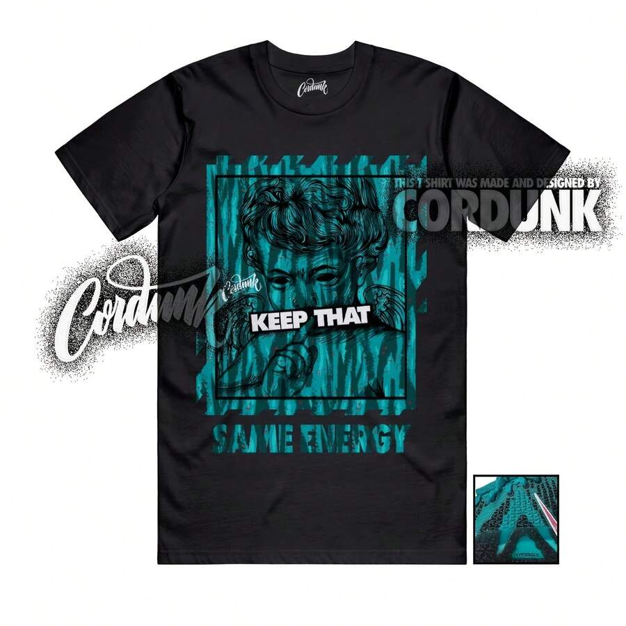 Camiseta Ja 3 Turbo Verde Negro Blanco Universidad Rojo Match ENERGY - forma - Ver 1