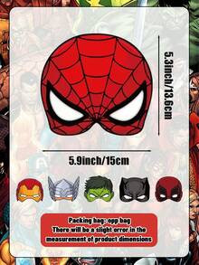 Marvel 6/8/12/16件套蜘蛛侠主题生日派对装饰品，超级英雄纸眼镜拍照道具，蜘蛛侠派对礼品 - 蜘蛛眼鏡 - 查看 9