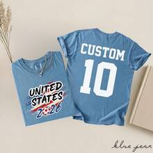 Colores de Confort ®   Camiseta Personalizada con Iconos de Países para la Copa Mundial 2026, Camiseta de la Selección de EE. UU. para la Copa Mundial 2026, Camiseta con Gráficos de Fútbol, Ropa para Fanáticos del Fútbol - Negro (Solo disponible en blanco y negro) - Ver 1