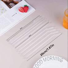 Glass Straw 4+1 Kraft Paper Box Packaging. High Borosilicate Glass Straw With Excellent Appearance. Suitable For Recycling. Wholesale Of Milk Tea. Transparent Straw Set. - View 4