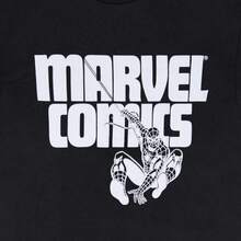 Spider-Man Marvel Comics White On Black T-Shirt - màu đen - Xem 3