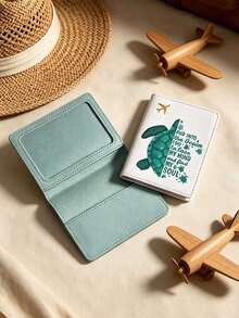 海龜主題旅行護照夾 | 旅行必備品 | 飾有綠色海龜圖案與勵志格言：「潛入海洋，讓你的思緒飛翔，尋找你的靈魂。」 | 可折疊、輕巧便攜，內含多個儲物隔層，飛機旅行的理想伴侶 | 防水防塵 | 適合假期旅行、日常通勤、團體旅遊、家庭度假 | 中性設計 | 完美符合年輕人的旅行需求，也是返校季的實用好物 - 彩色 - 查看 6