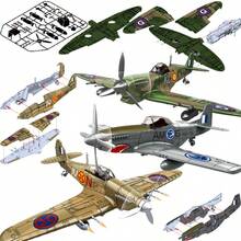 1/35比例塑料模型套件 - 霍克战斗机模型、美国P-51野马战斗机、英国喷火战斗机玩具 - 彩色 - 查看 6