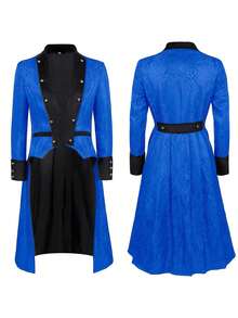 Cosplay Clothing - Long Jacquard Coat - Blue - View 10