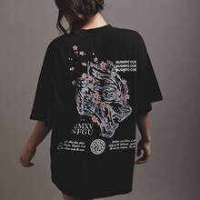 DARC American Fashion Brand Digital Print Pure Cotton Short-Sleeve Summer National  Loose-Fit Unisex T-Shirt - T07白色 - 查看 6