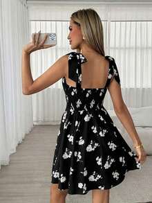 Women Midi Dresses - Black - View 6