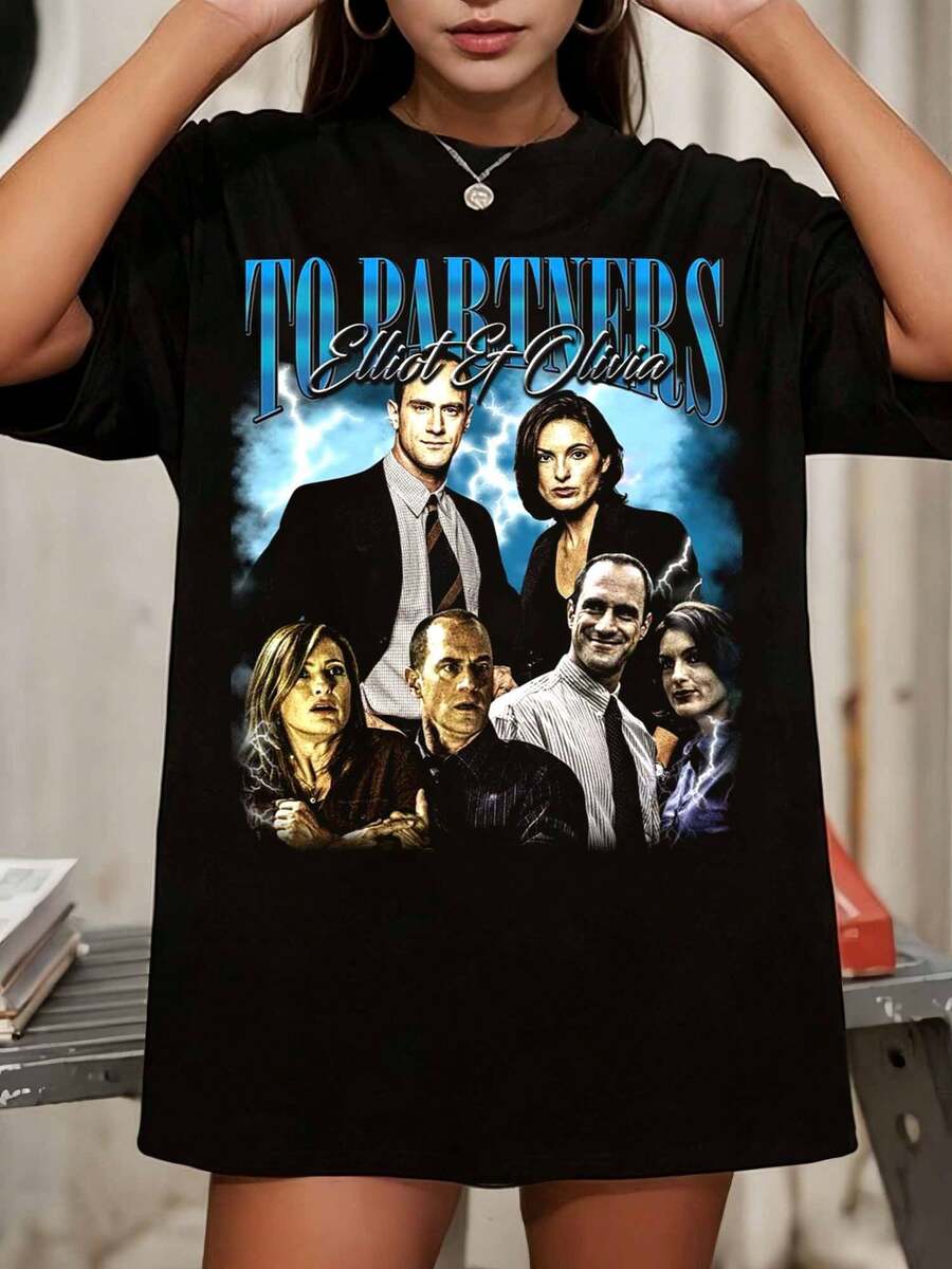 To Partners Vintage Shirt _ Retro Style Unisex T-Shirt, 90s Inspired Graphic Tee, Gift For Fans - Black - View 1