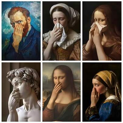 1 Pc Optinal Framed Posters Wall Arts Funny Mona Lisa Bathroom Vintage Leonardo Da Vinci Famous Classical Toilet Decor