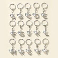 1pc English Letter Keychain, Popular Letter Car Key Chain, Women Accessory Bag Pendant, Holiday Gift - Letter Keychain - View 5
