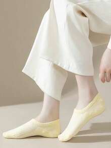 1/3/5/10/15/20 Pairs Random Women Spring/Summer Vertical Stripe Breathable Fashionable Low-Cut Invisible Socks - Multicolor - View 6