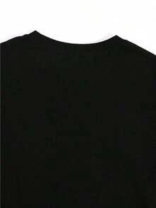 1 pieza de camiseta de estilo oversize para mujer, con el texto del Salmo 23 "El Señor es mi pastor", camiseta con escritura clásica para quienes buscan comodidad, perfecta para el uso diario y servicios religiosos, camiseta oversize para mujer, ideal para fiestas navideñas o como regalo, suave y cómoda, 180g 100% algodón, todos los diseños están impresos. Unisexo. - Negro - Estilo 1 - Ver 8
