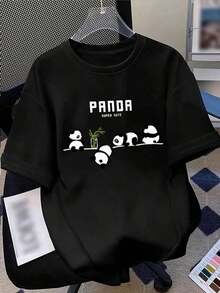 1 pieza de camiseta de verano de talla grande para mujer - Color puro, corte holgado, cuello redondo, manga corta, adecuada para uso casual de verano, lavable a máquina, camiseta para uso diario, 180g, 100% algodón, los diseños están impresos. Unisexo. - Blanco - Ver 10