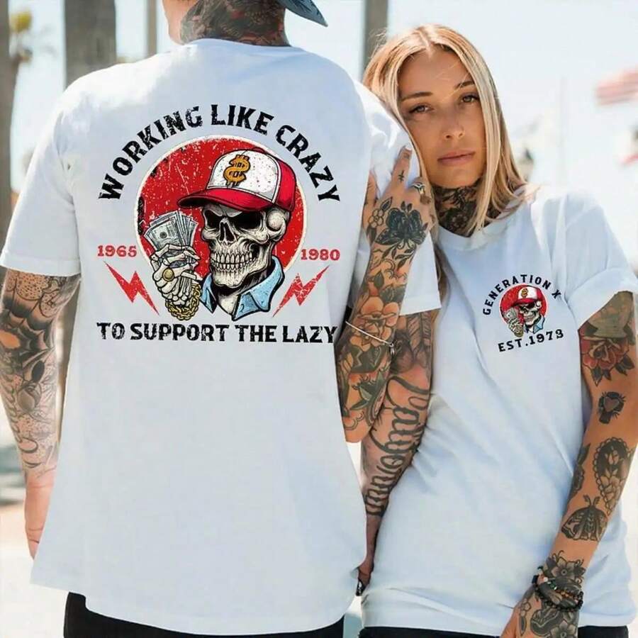 A one Working Like Crazy Shirt - Blanco - Ver 1