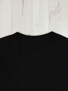 Camiseta con diseño de mando de juego, verano, versátil, atlética, camiseta de moda, Top de manga corta con cuello redondo, ropa casual para uso diario, ropa de hombre - Negro - Ver 6