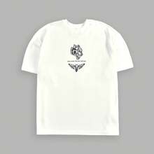 DARC Wolf Head American Fitness Strength T-Shirt, Printed Short Sleeve, Summer Casual Versatile Top For Men And Women - T251037黑色 - 查看 3